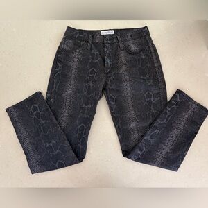 James Jeans High Class Skinny Ankle Pants Jeans Dark Python, Size 30